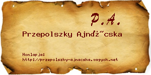 Przepolszky Ajnácska névjegykártya